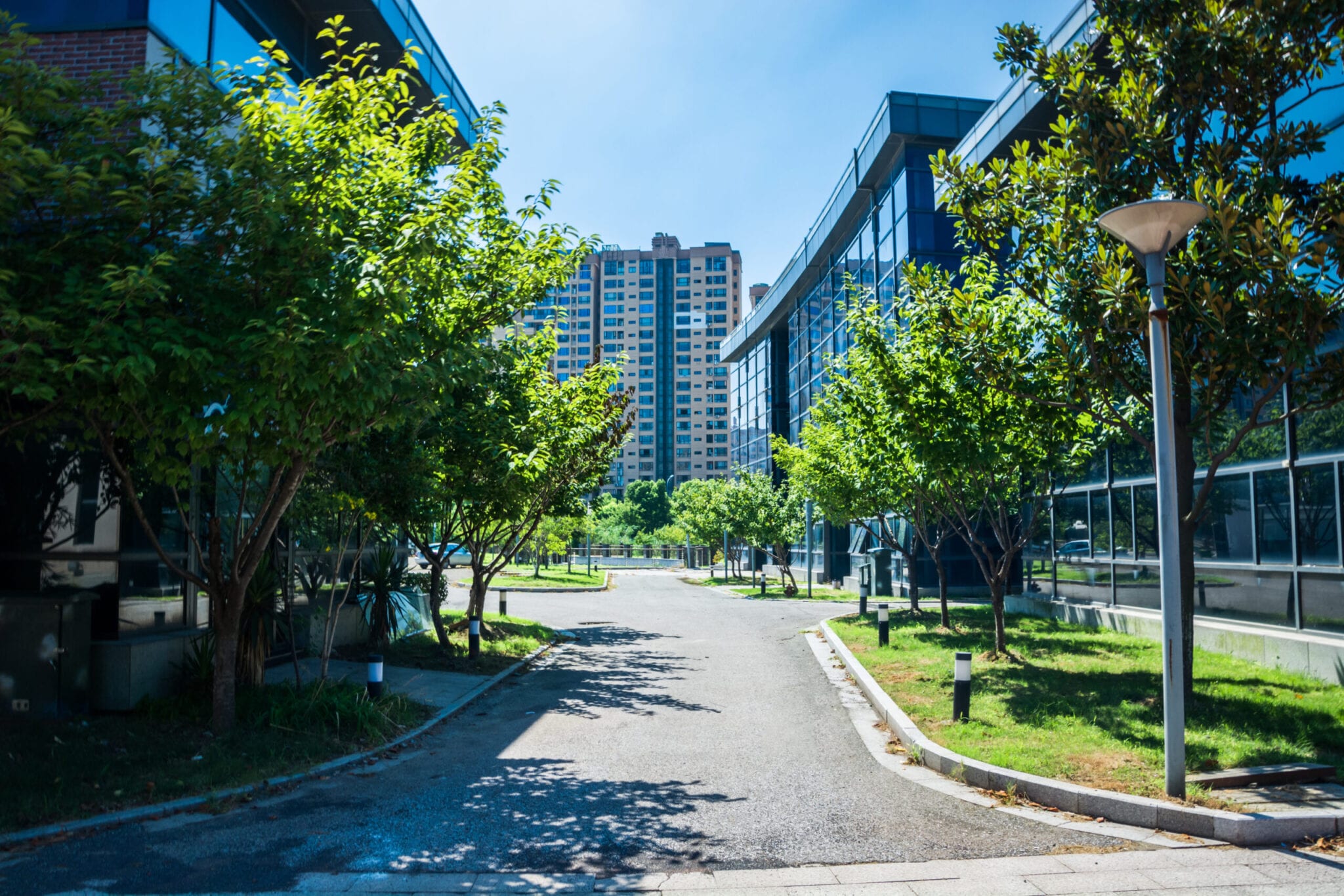 exterior of a modern small office building